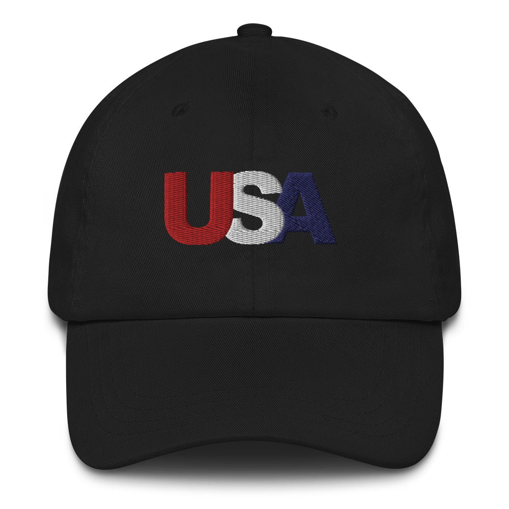 Baseball Cap - USA - Wht Back Logo