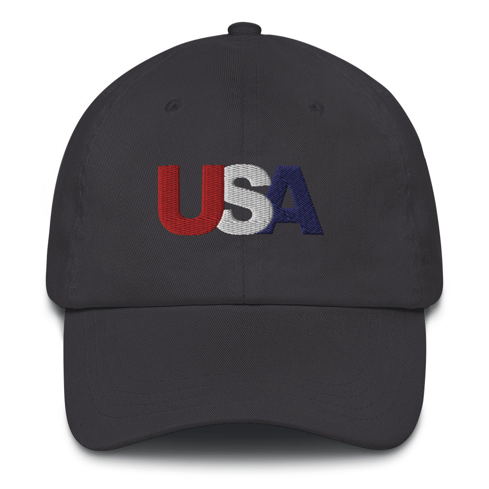 Baseball Cap - USA - Wht Back Logo