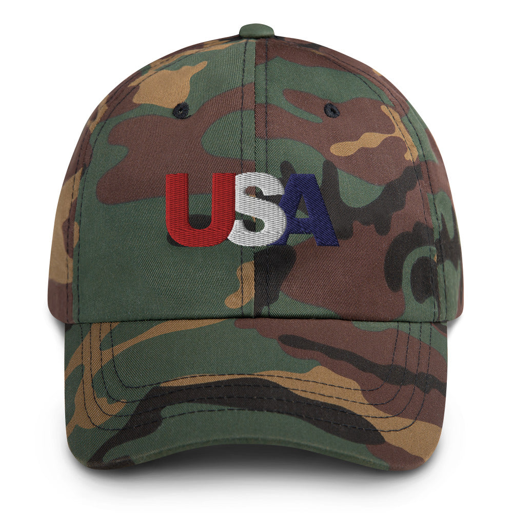 Baseball Cap - USA - Wht Back Logo