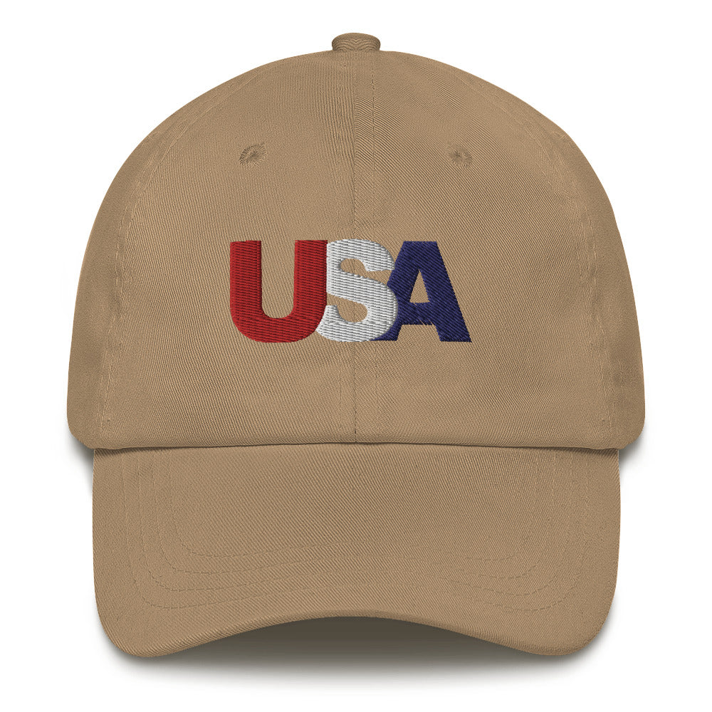 Baseball Cap - USA - Wht Back Logo