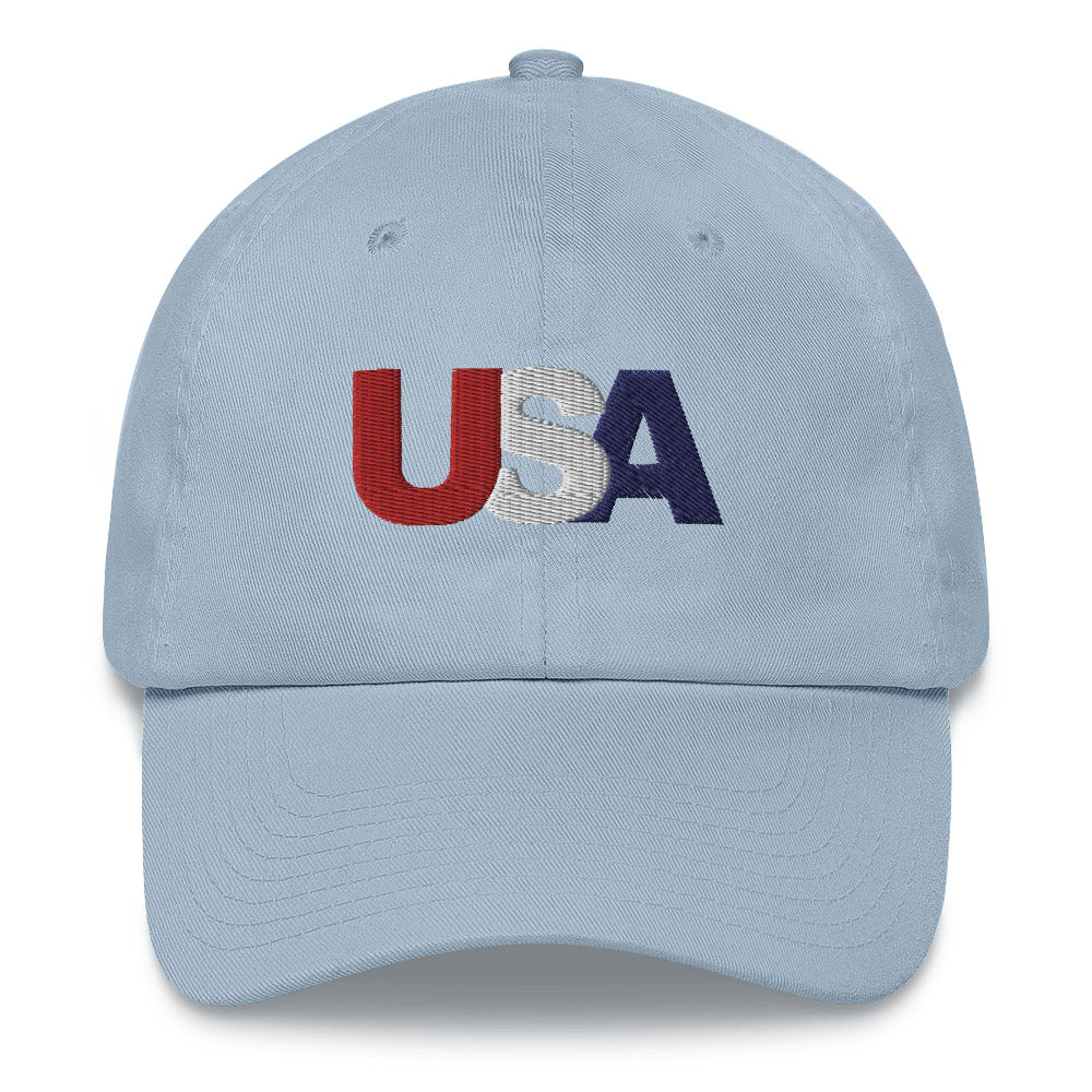 Baseball Cap - USA - Wht Back Logo