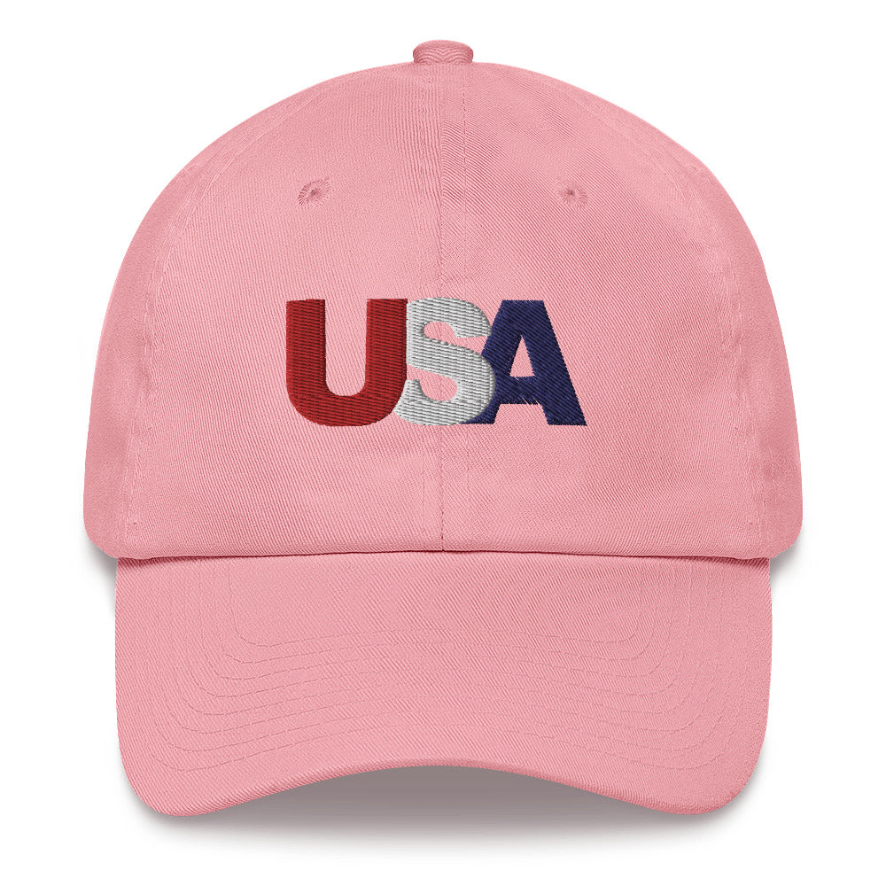 Baseball Cap - USA - Wht Back Logo