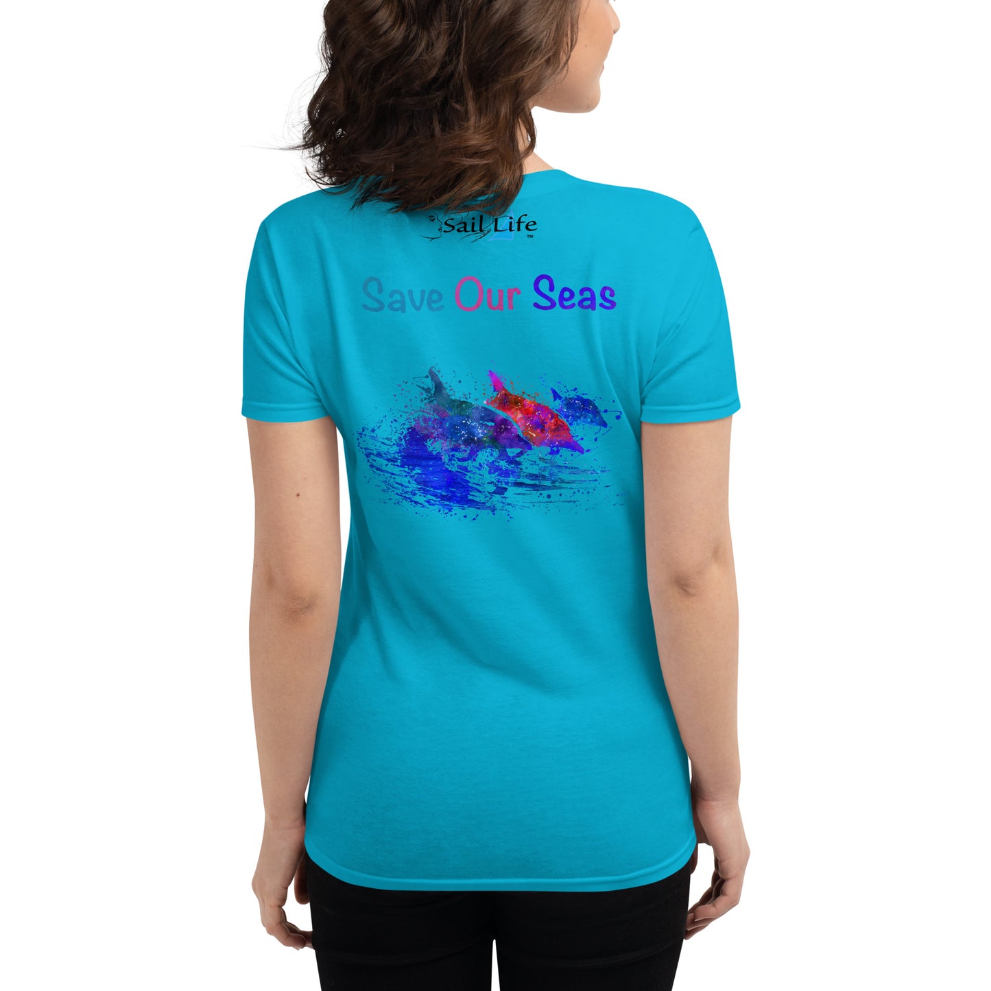 Save Our Seas-Dolphins-WC | Women's Fashion Fitted Tee