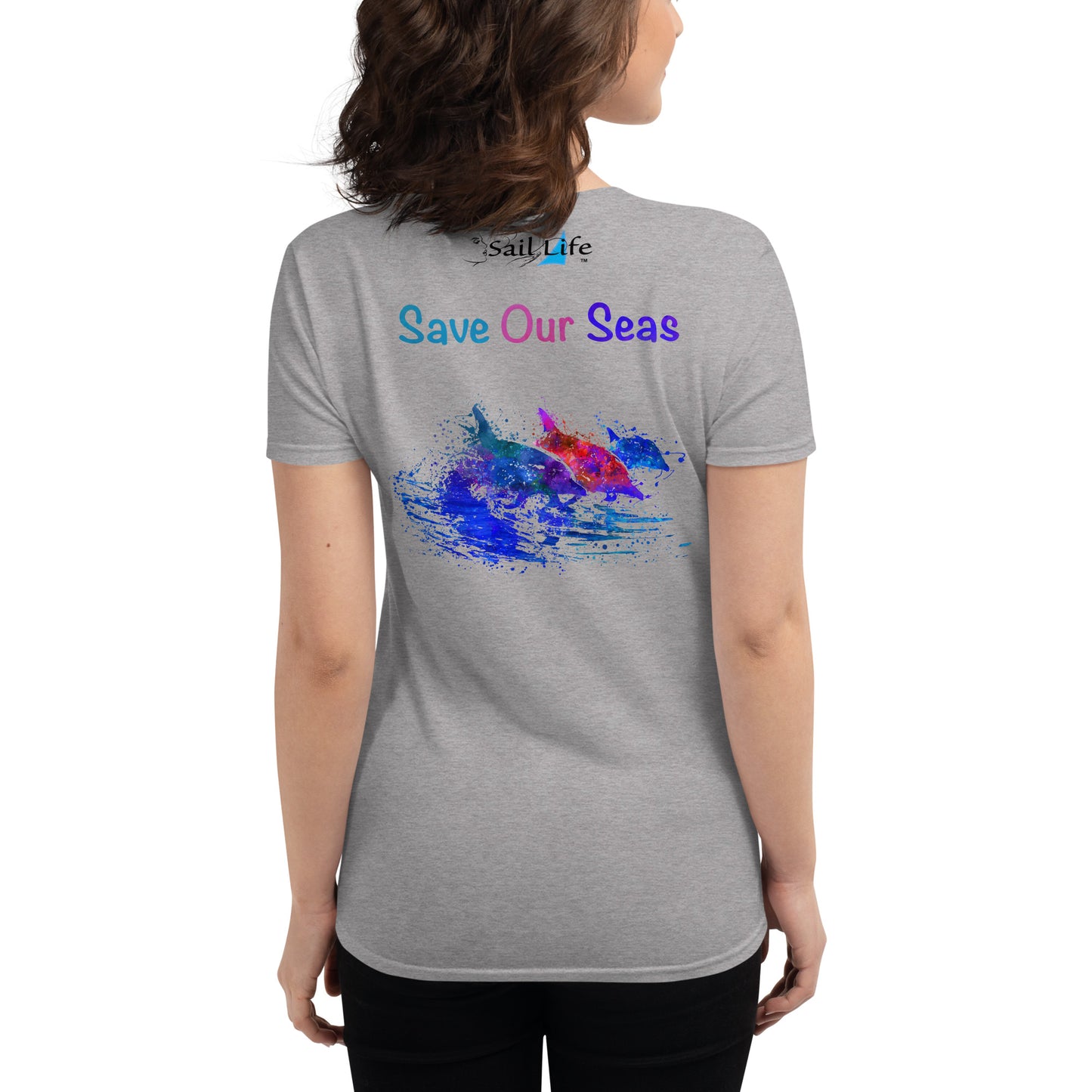 Save Our Seas-Dolphins-WC | Women's Fashion Fitted Tee