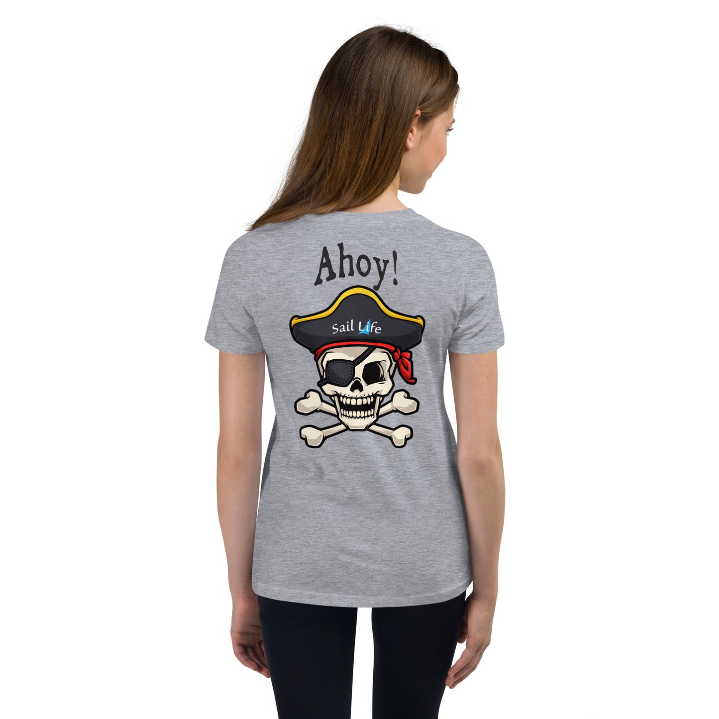 Pirate-Ahoy!-B | Girl's Youth Short Sleeve T-Shirt