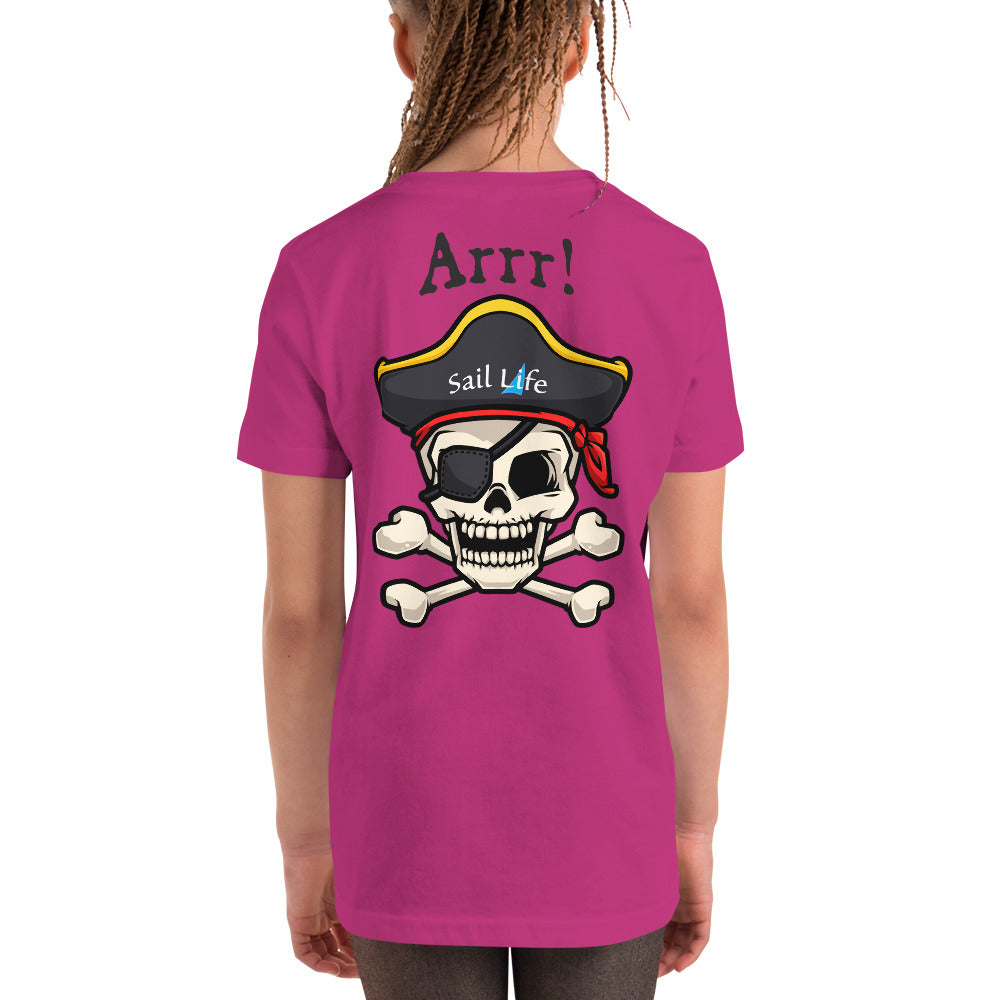 Pirate-Arrr!-B |Girl's Youth Short Sleeve T-Shirt