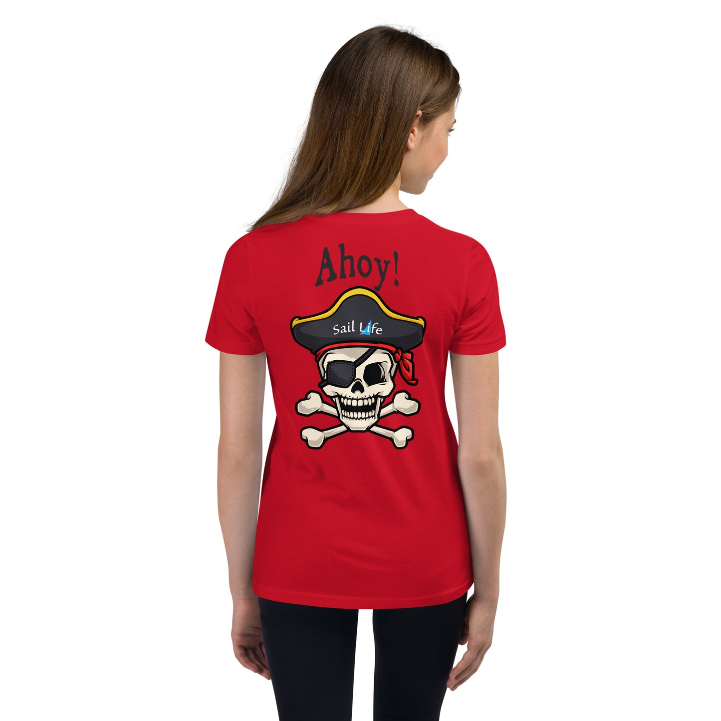 Pirate-Ahoy!-B | Girl's Youth Short Sleeve T-Shirt