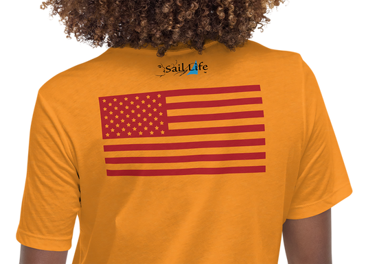 US Flag - Monocolor/Red-B | Women's Relaxed T-Shirt