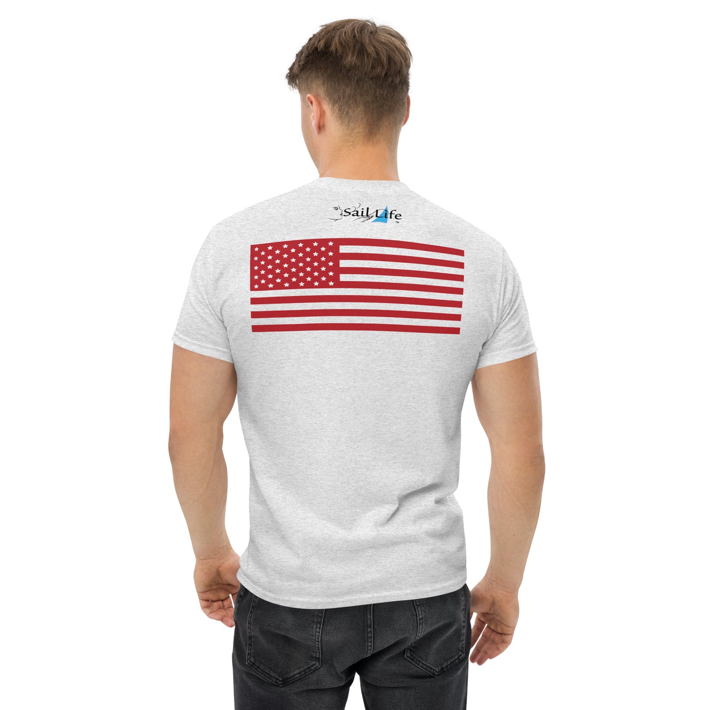 US Flag - Monocolor/Red-B | Men's Classic Tee - G5K