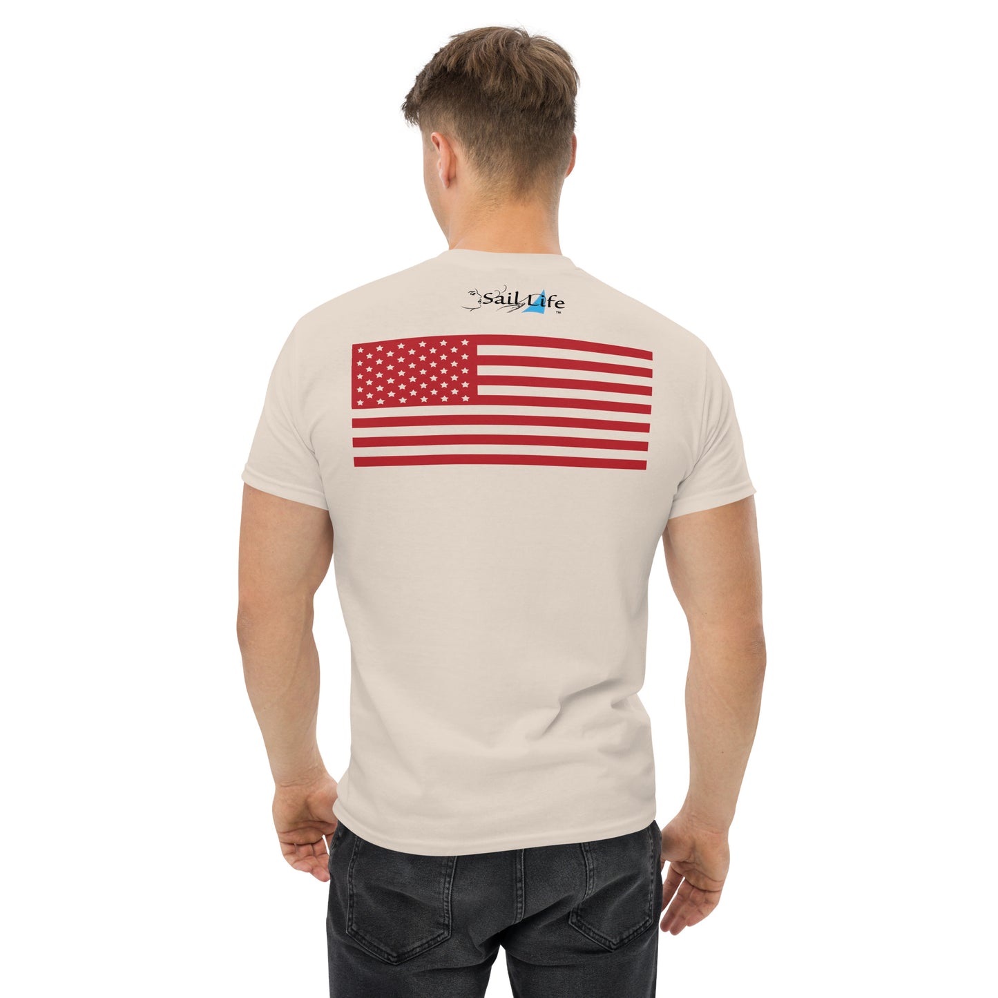 US Flag - Monocolor/Red-B | Men's Classic Tee - G5K