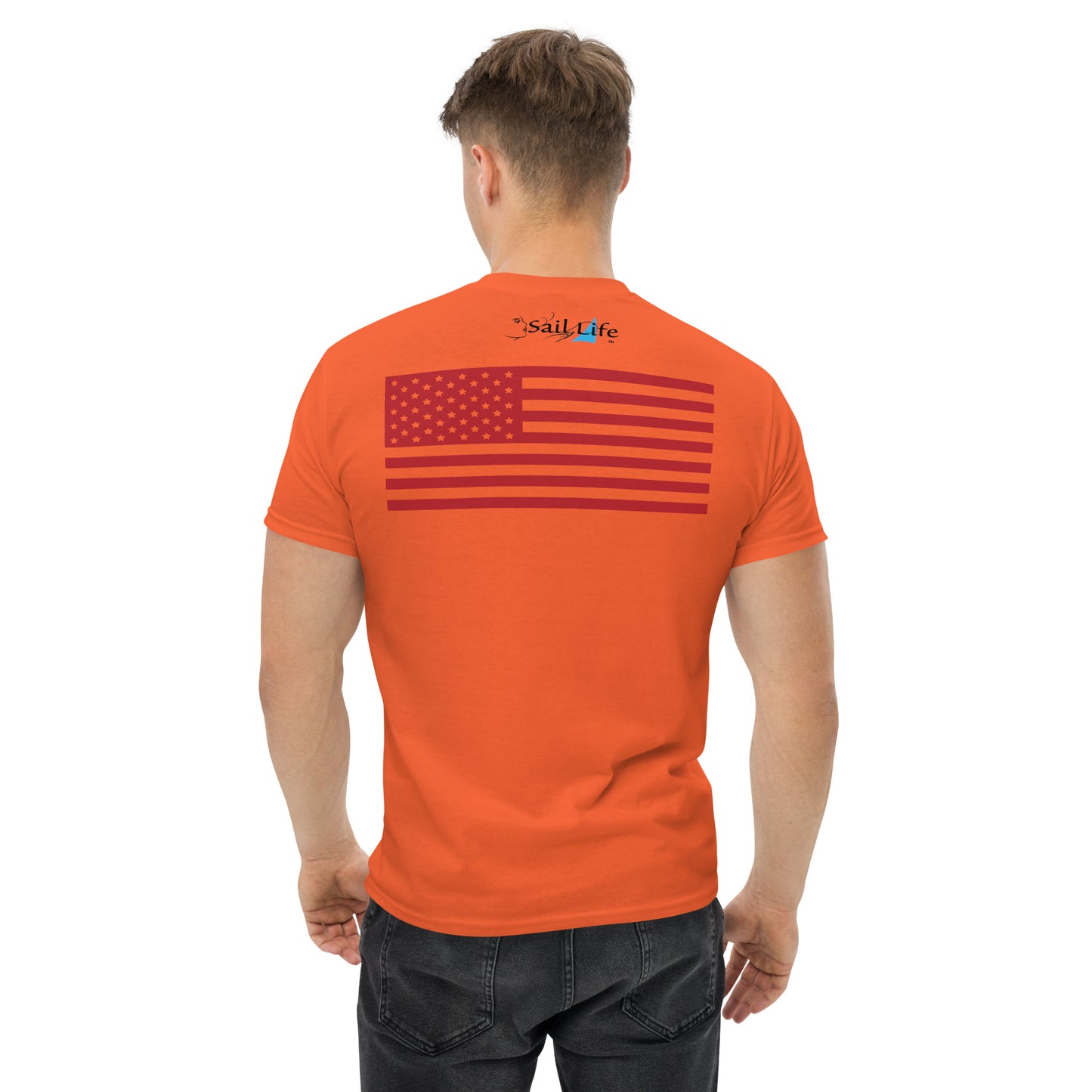 US Flag - Monocolor/Red-B | Men's Classic Tee - G5K