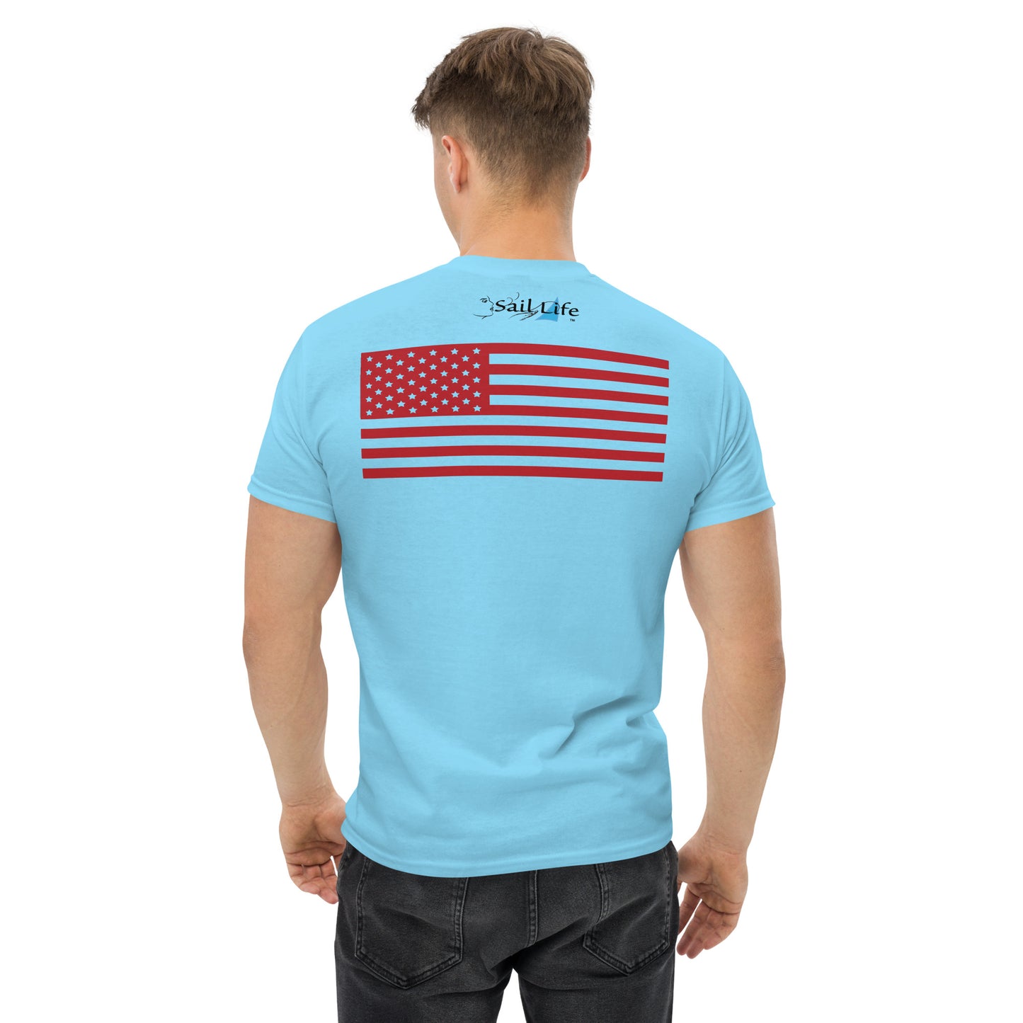 US Flag - Monocolor/Red-B | Men's Classic Tee - G5K