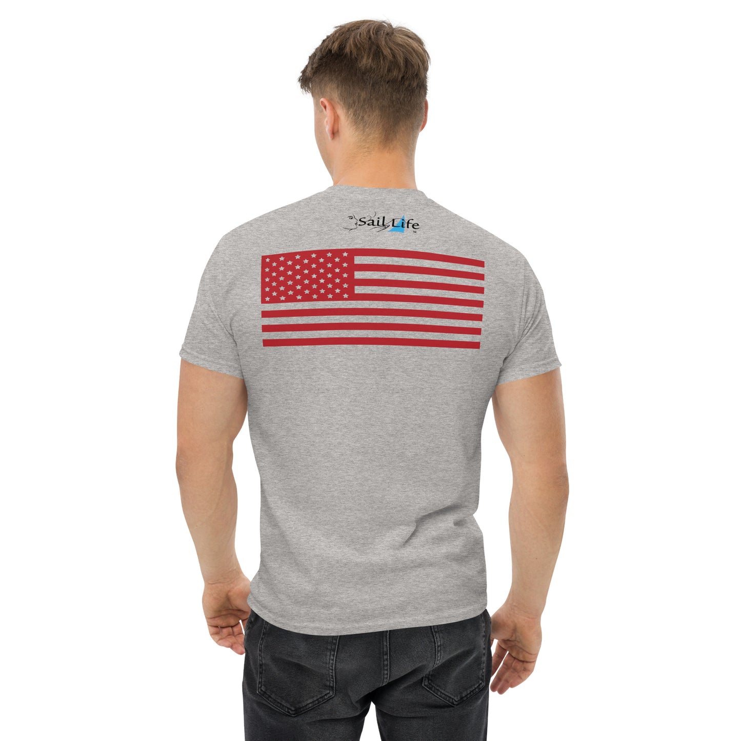 US Flag - Monocolor/Red-B | Men's Classic Tee - G5K