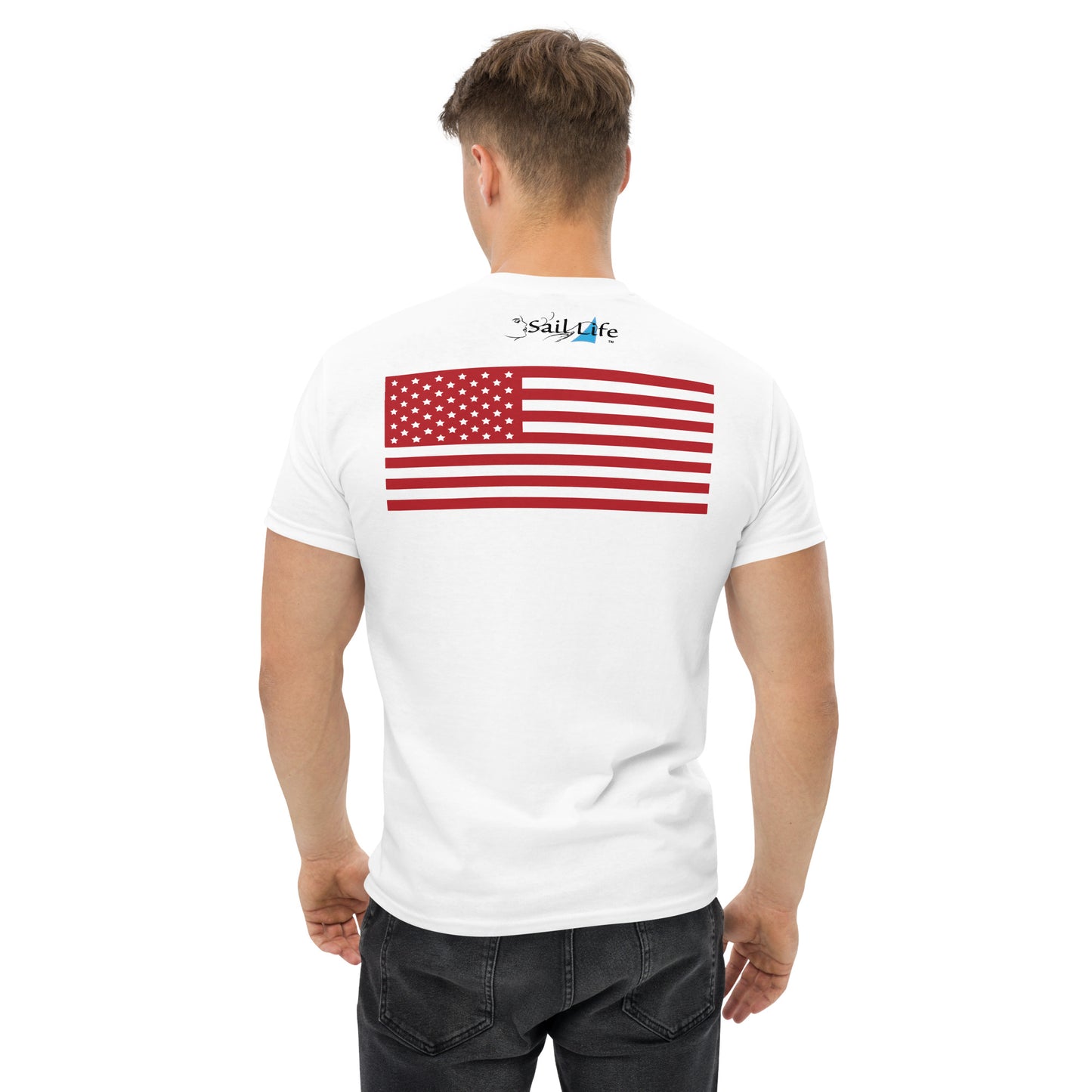 US Flag - Monocolor/Red-B | Men's Classic Tee - G5K