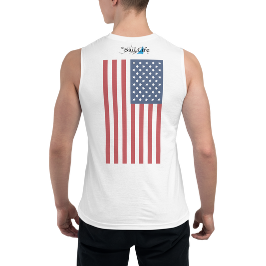 US Flag - Vertical-B | Men's Sleeveless T-shirt