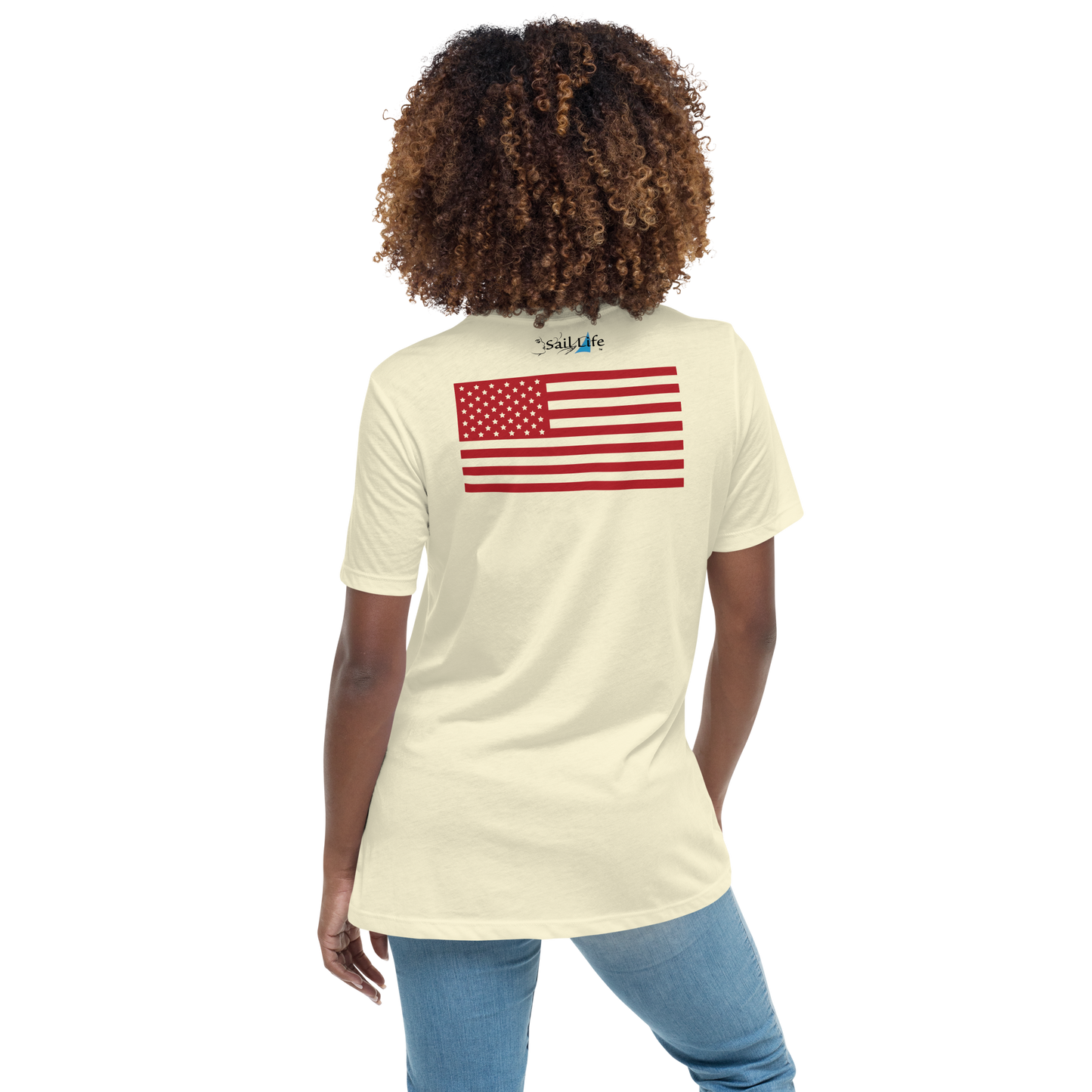 US Flag - Monocolor/Red-B | Women's Relaxed T-Shirt