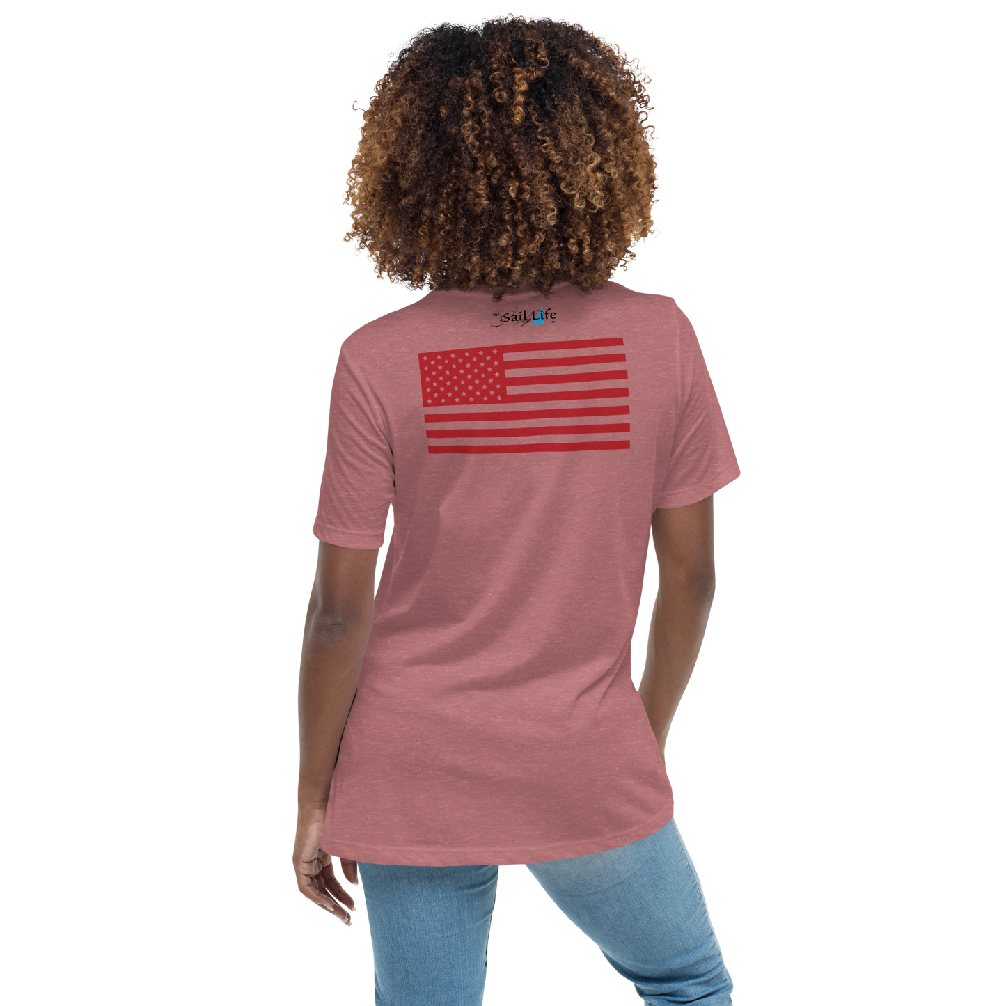 US Flag - Monocolor/Red-B | Women's Relaxed T-Shirt