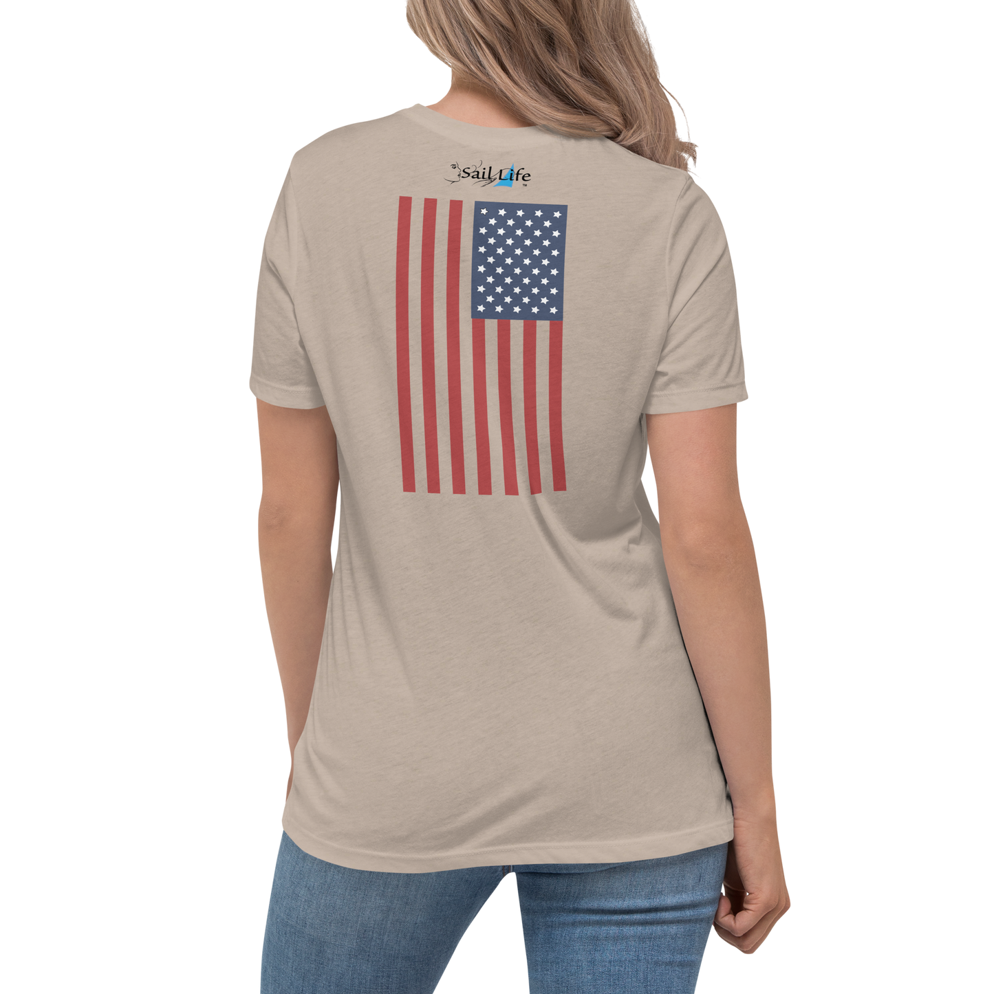 US Flag - Vertical-B | Women's Relaxed T-Shirt