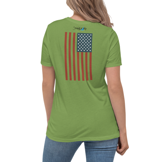 US Flag - Vertical-B | Women's Relaxed T-Shirt