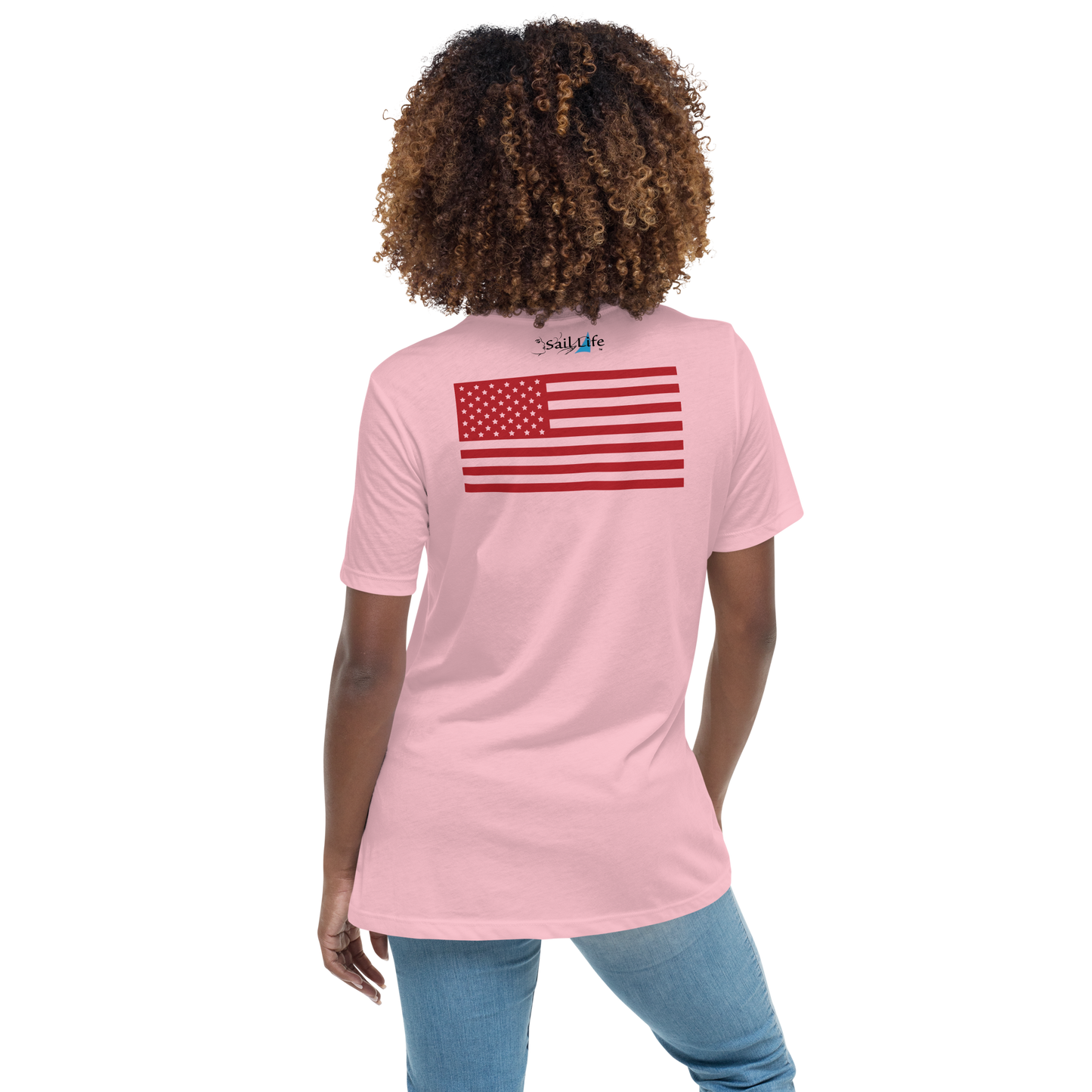 US Flag - Monocolor/Red-B | Women's Relaxed T-Shirt