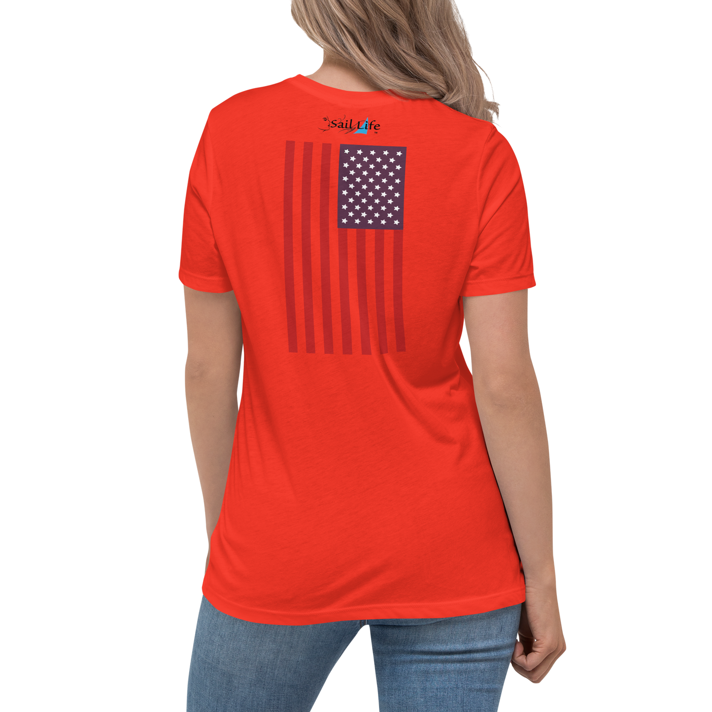 US Flag - Vertical-B | Women's Relaxed T-Shirt