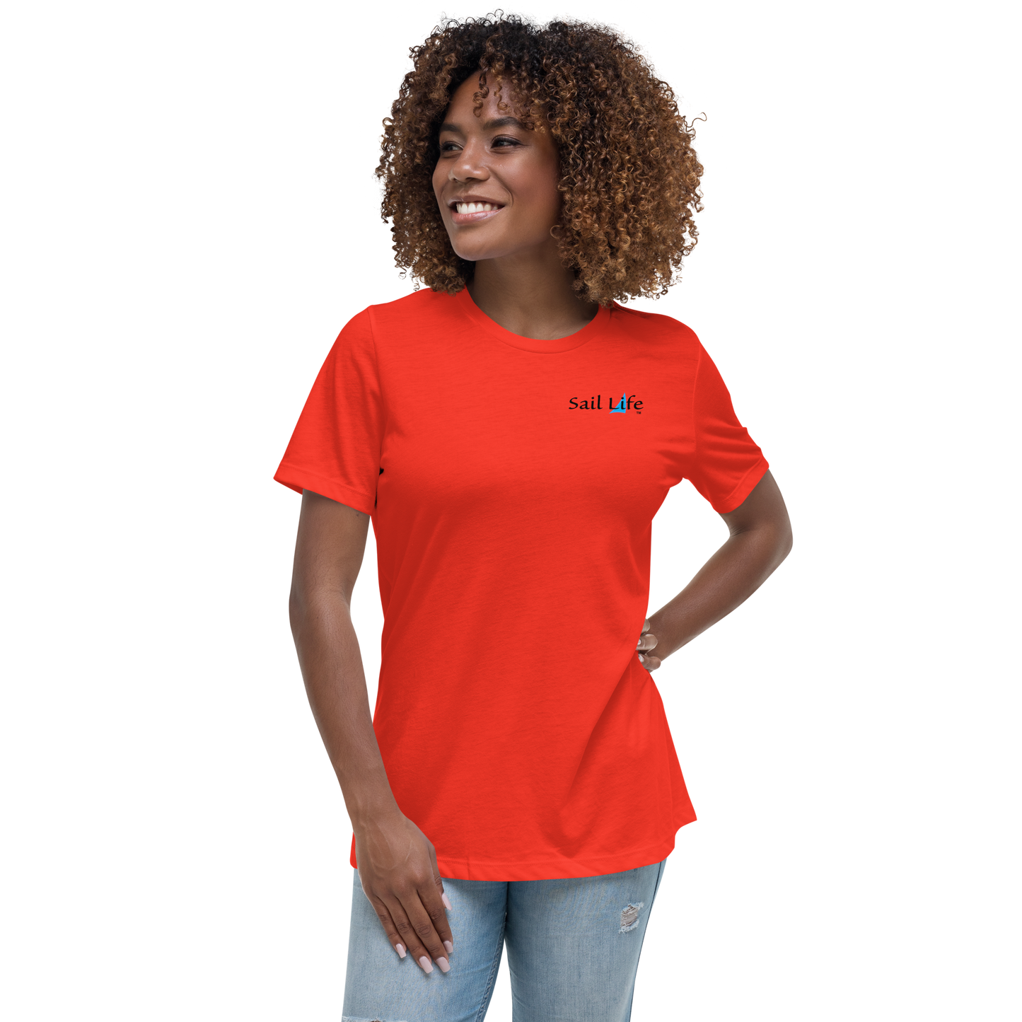 US Flag - Monocolor/Red-B | Women's Relaxed T-Shirt